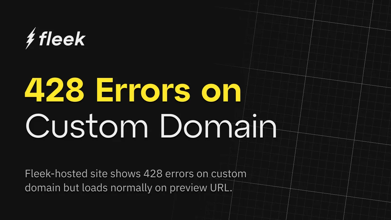 428 errors on custom domain