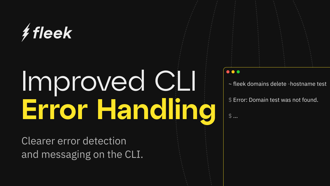 Improved CLI Error Handling Update