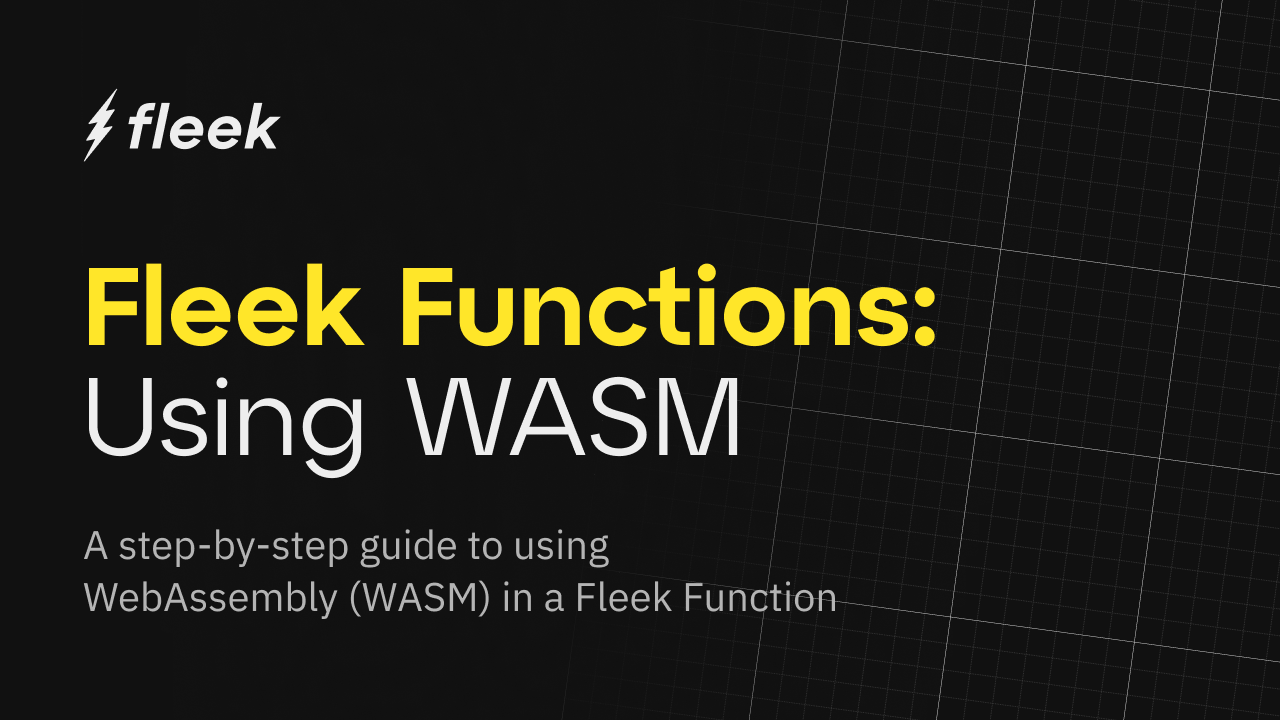 How to use WASM in a Fleek Function